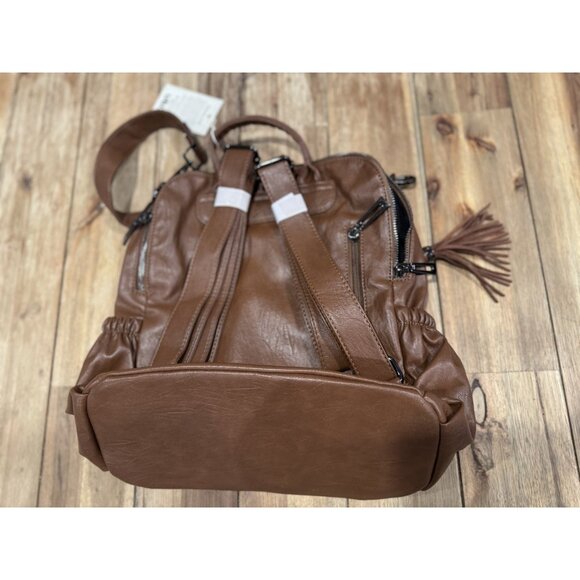 UTO Womens Backpack Purse Convertible Ladies Rucksack Crossbody Brown NEW. main image 12